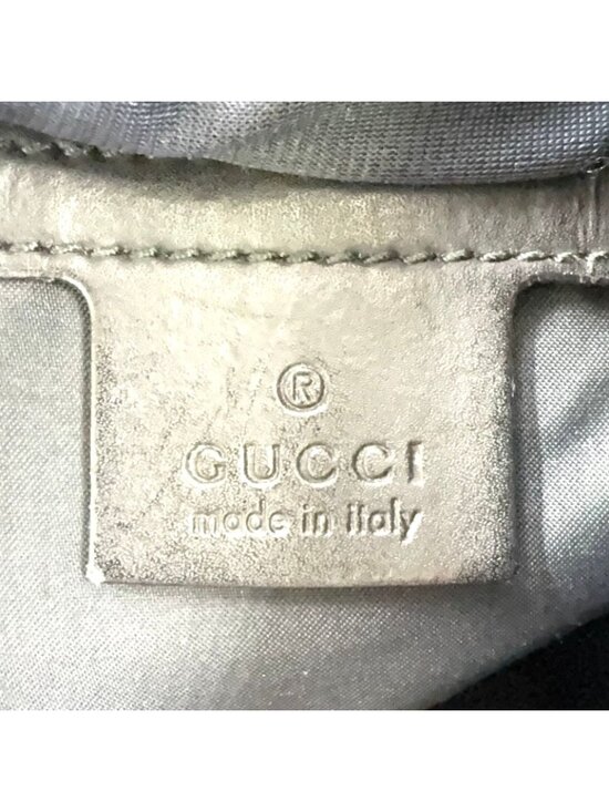 Gucci Drawstring Backpack GG Supreme Leather Nylon Black Beige main image 13